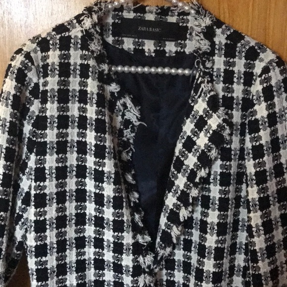 Zara Check Long Jacket - Picture 3 of 8